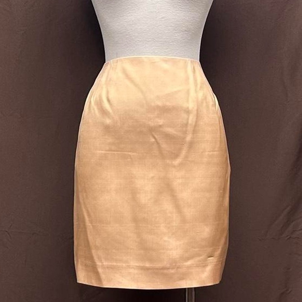 Silk slip skirt in apricot